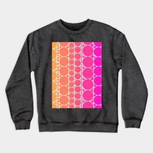 Sunset Gradient Polka Dot Stripes Pattern Crewneck Sweatshirt